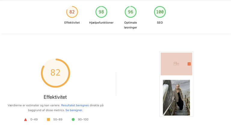 Pagespeed test