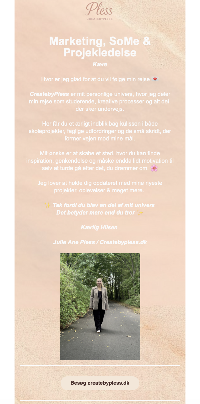 Klaviyo velkomst email